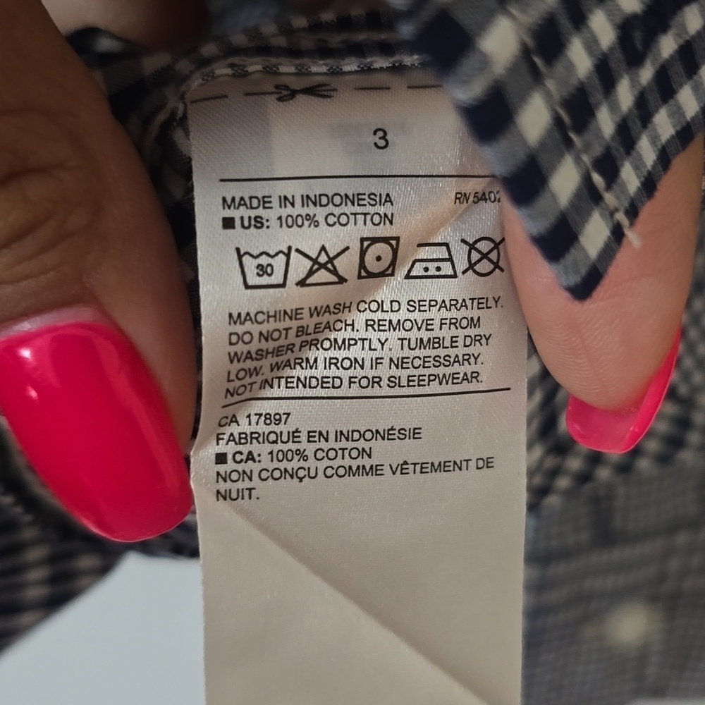 Janie and Jack Toddler Boys Checkprint Button Down sz 3 - Picture 8 of 8
